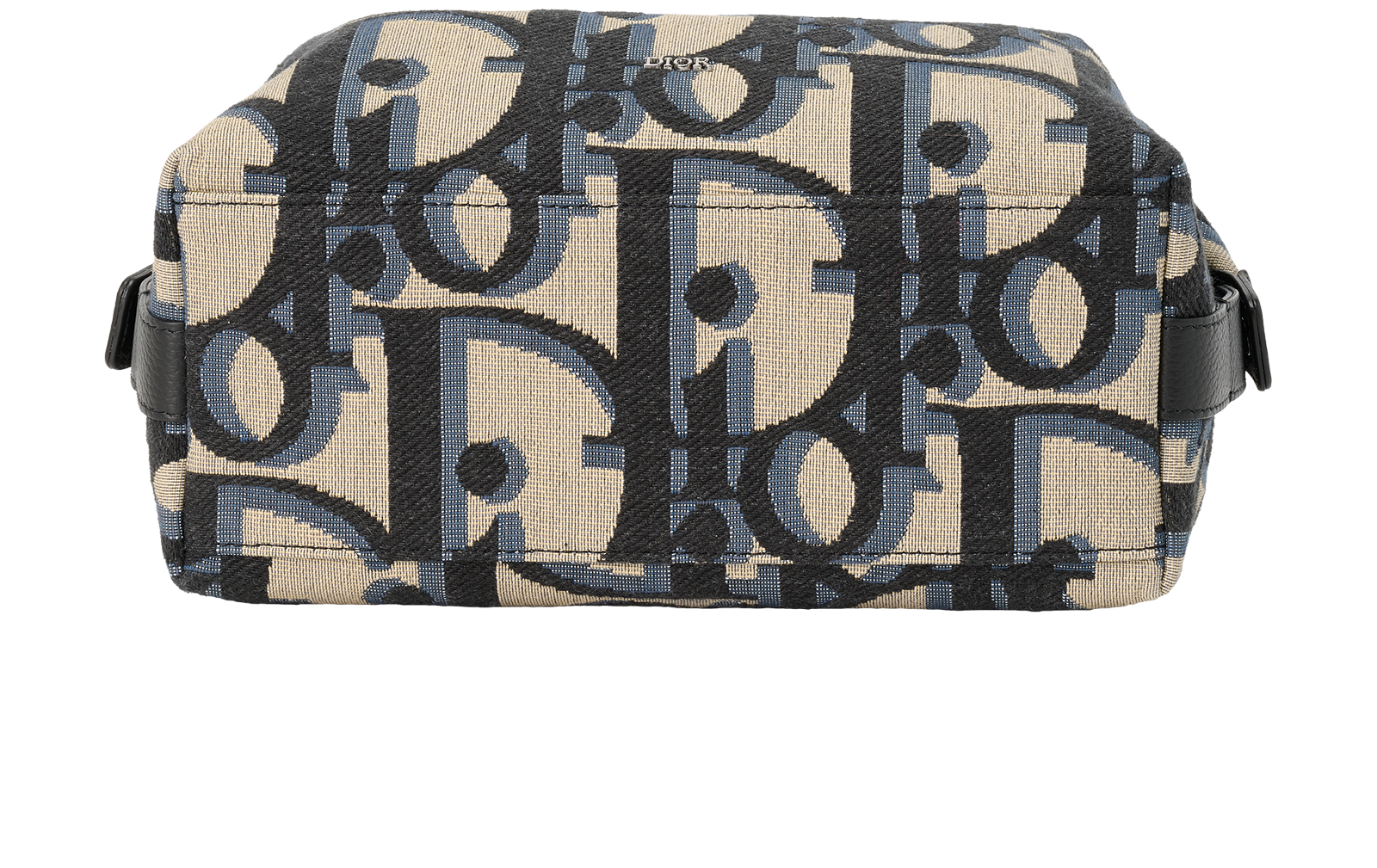 Christian Dior Maxi Oblique Toiletries Bag, &pound;395, Accessories, Beige/Blue, Canvas, Top view
